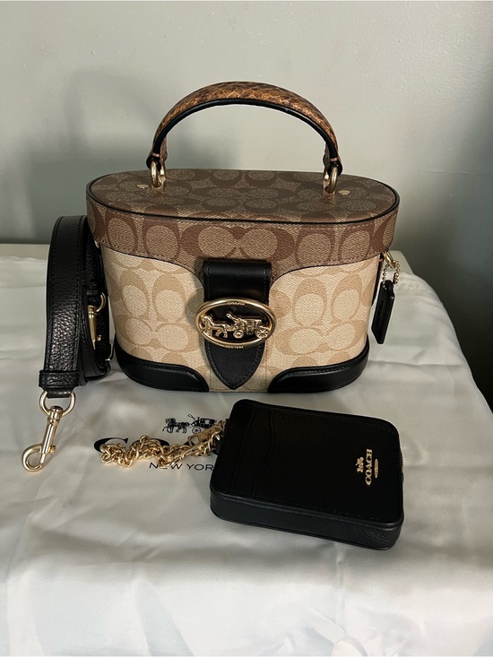 Coach Handbags - Coach Georgie Gem Crossbody
In Blocked Signature Canvas With  Wallet